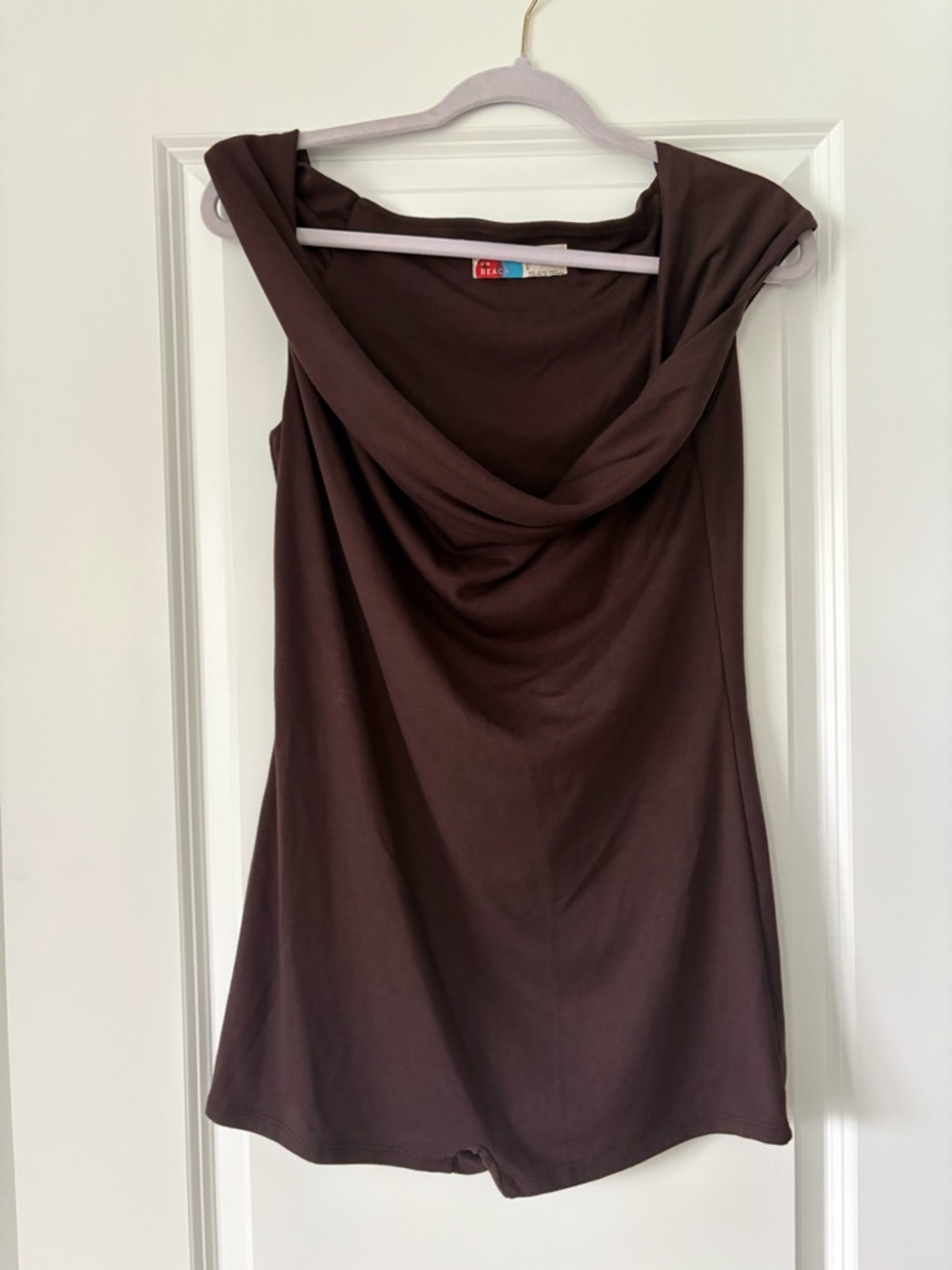 Brown Cowl Neck Jumpsuit